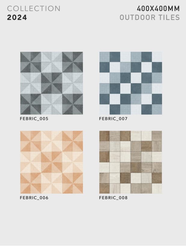 Fabric 400x400mm outdoor tile