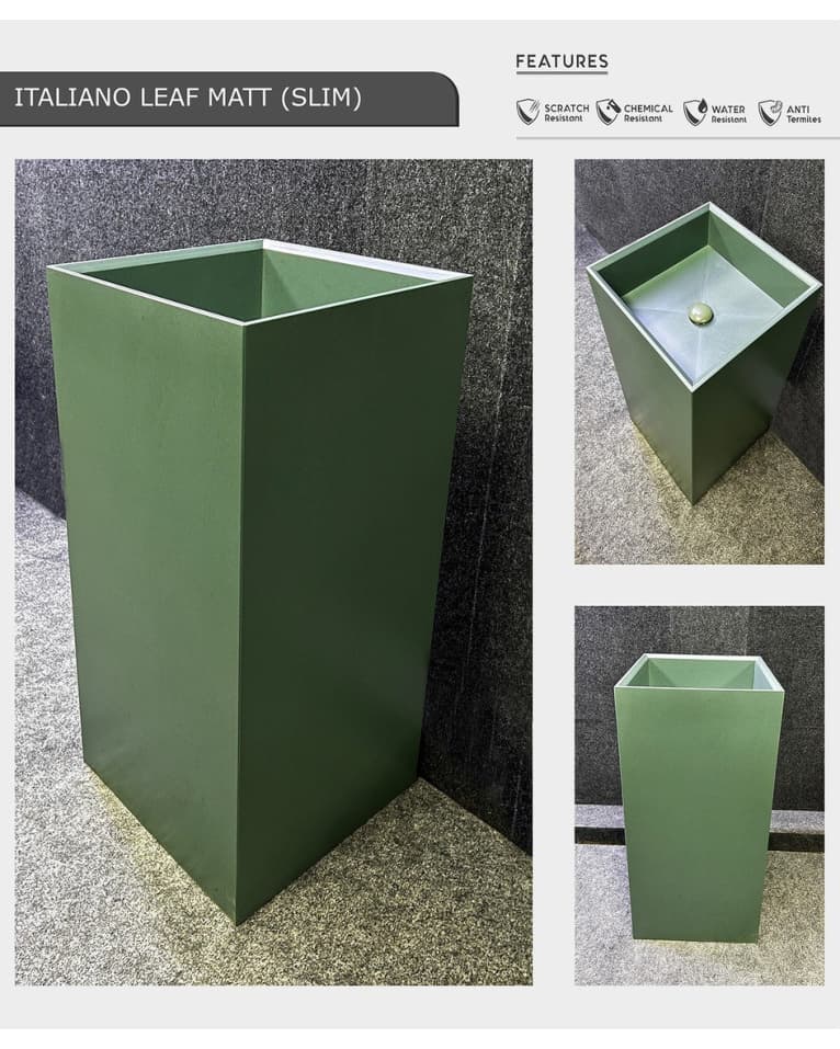 Handmade Floor Mount Italiano Leaf Matt (Slim)