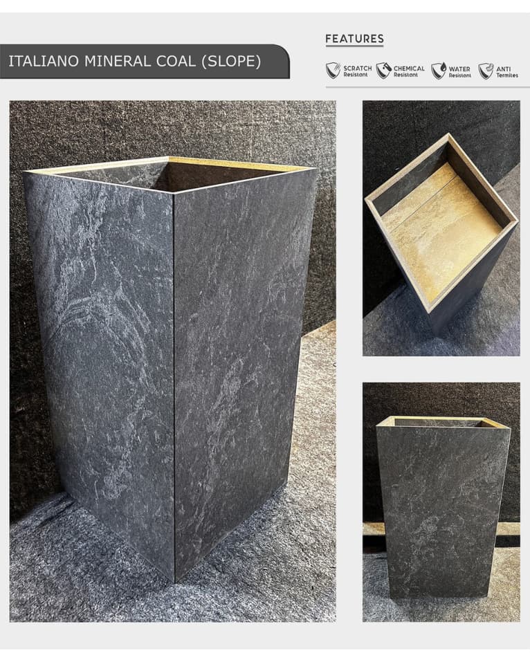 Handmade Floor Mount Italiano Mineral Coal (Slope)